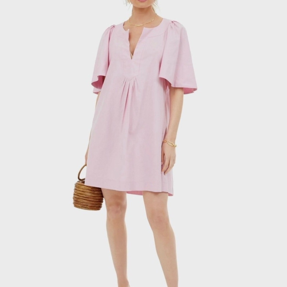 Pomander Place Pink Pleated Collar Dress